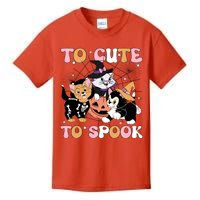 Cute Cat Halloween Too Cute To Spook Halloween Movie Kids T-Shirt