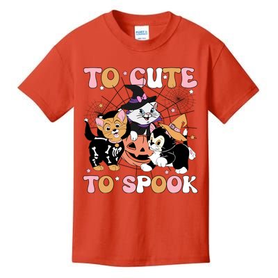 Cute Cat Halloween Too Cute To Spook Halloween Movie Kids T-Shirt