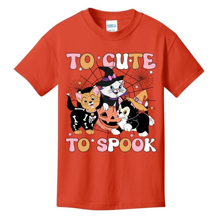 Cute Cat Halloween Too Cute To Spook Halloween Movie Kids T-Shirt