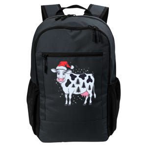 Christmas Cow Holiday Santa Hat Funny Gift Daily Commute Backpack