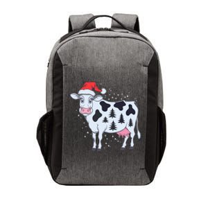 Christmas Cow Holiday Santa Hat Funny Gift Vector Backpack