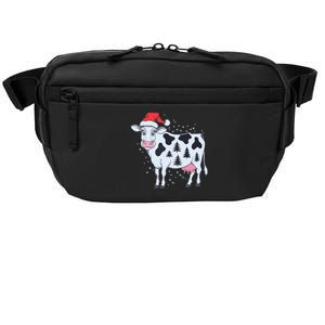 Christmas Cow Holiday Santa Hat Funny Gift Crossbody Pack