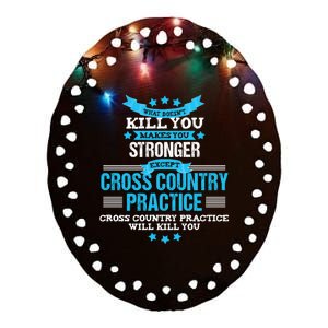 Cross Country Hoodie Funny Coach Gift XC Runner Team Ceramic Oval Ornament