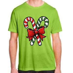 Candy Cane Holly Merry Christmas Happy Xmas Holidays Adult ChromaSoft Performance T-Shirt