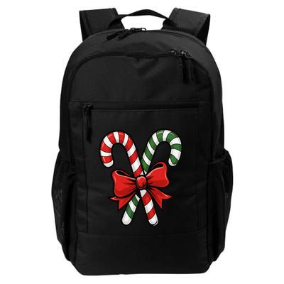 Candy Cane Holly Merry Christmas Happy Xmas Holidays Backpack
