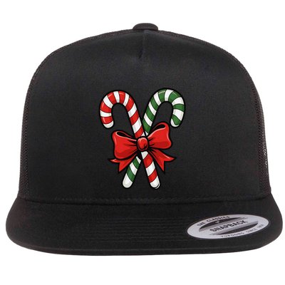 Candy Cane Holly Merry Christmas Happy Xmas Holidays Flatbill Hat