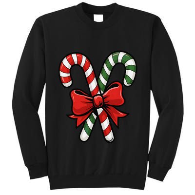 Candy Cane Holly Merry Christmas Happy Xmas Holidays Tall Sweatshirt