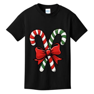 Candy Cane Holly Merry Christmas Happy Xmas Holidays Kids T-Shirt