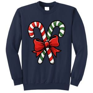 Candy Cane Holly Merry Christmas Happy Xmas Holidays Sweatshirt