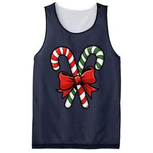 Candy Cane Holly Merry Christmas Happy Xmas Holidays Mesh Reversible Basketball Jersey Tank