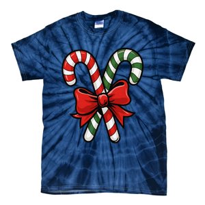 Candy Cane Holly Merry Christmas Happy Xmas Holidays Tie-Dye T-Shirt