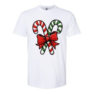 Candy Cane Holly Merry Christmas Happy Xmas Holidays Softstyle CVC T-Shirt