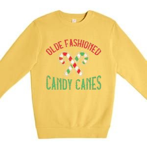 Candy Cane Holly Merry Christmas Happy Xmas Holidays Premium Crewneck Sweatshirt