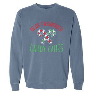 Candy Cane Holly Merry Christmas Happy Xmas Holidays Garment-Dyed Sweatshirt