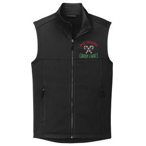 Candy Cane Holly Merry Christmas Happy Xmas Holidays Collective Smooth Fleece Vest