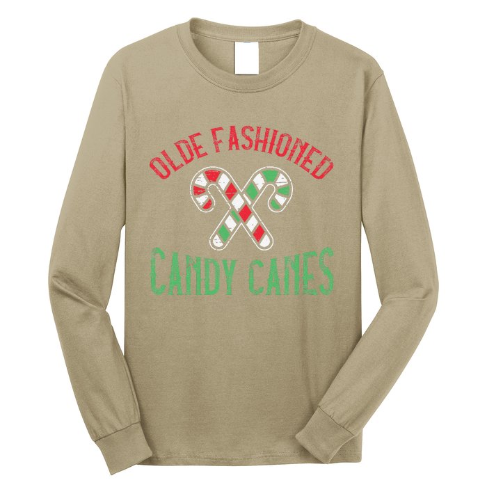 Candy Cane Holly Merry Christmas Happy Xmas Holidays Long Sleeve Shirt