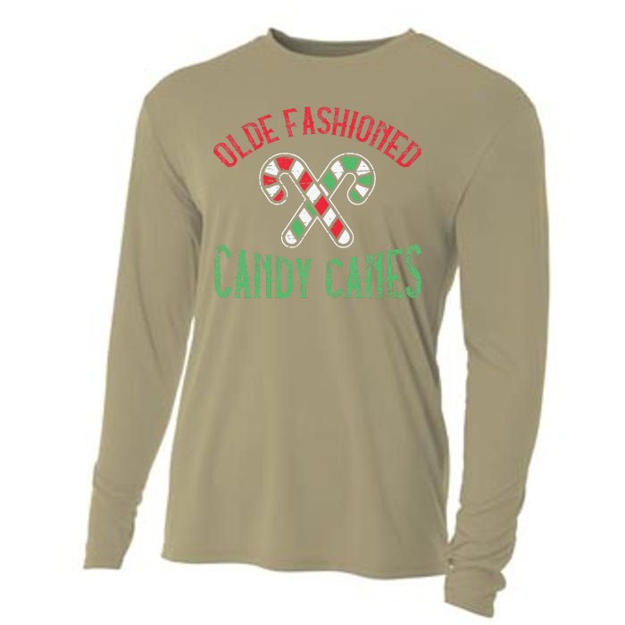 Candy Cane Holly Merry Christmas Happy Xmas Holidays Cooling Performance Long Sleeve Crew