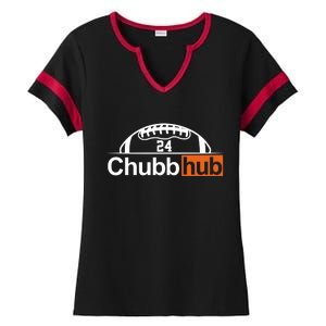 Chubbhub, Chubb Hub 24 Football Ladies Halftime Notch Neck Tee