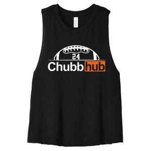 Chubbhub, Chubb Hub 24 Football Women's Racerback Cropped Tank