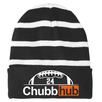 Chubbhub, Chubb Hub 24 Football Striped Beanie with Solid Band