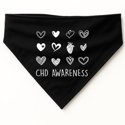 Chd Congenital Heart Disease Awareness Great Gift USA-Made Doggie Bandana