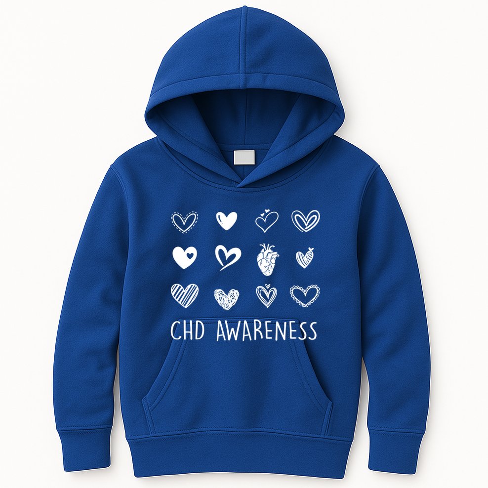 Chd Congenital Heart Disease Awareness Great Gift Kids Hoodie
