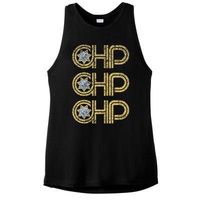 Chp California Highway Patrol Ca Police Law Enforcement Ladies PosiCharge Tri-Blend Wicking Tank