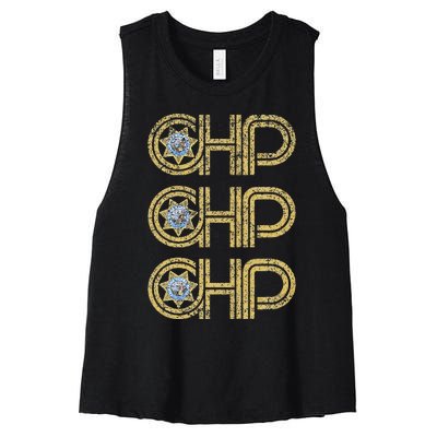 Chp California Highway Patrol Ca Police Law Enforcement Women's Racerback Cropped Tank