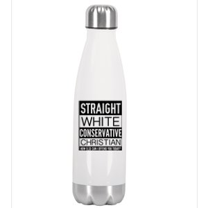 Conservative Christian How Can I Offend You Today Stainless Steel Insulated Water Bottle