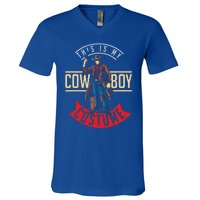 Cowboy Costume Halloween Western Gift Idea Cowboy V-Neck T-Shirt