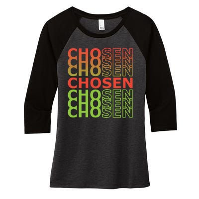 Chosen Women's Tri-Blend 3/4-Sleeve Raglan Shirt