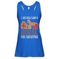 Cute Christmas Horse I Want A Horse Gift Ladies Essential Flowy Tank