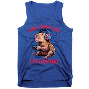 Capybara CanT Hear You IM Gaming Funny Gamer Gift Tank Top