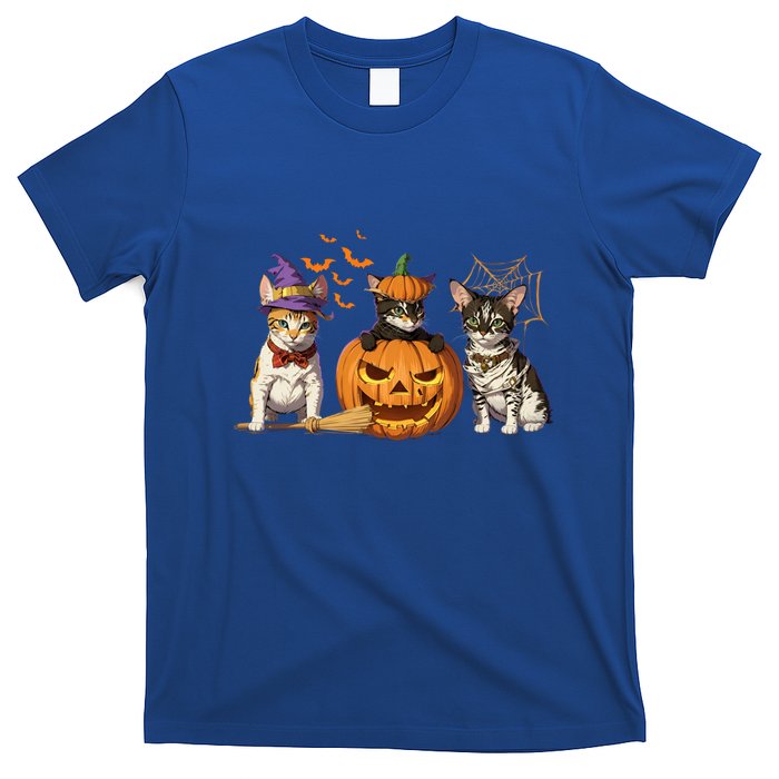 Cute Cat Halloween Witch Mummy Pumpkin Funny Cat Lover Gift T-Shirt