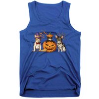 Cute Cat Halloween Witch Mummy Pumpkin Funny Cat Lover Gift Tank Top