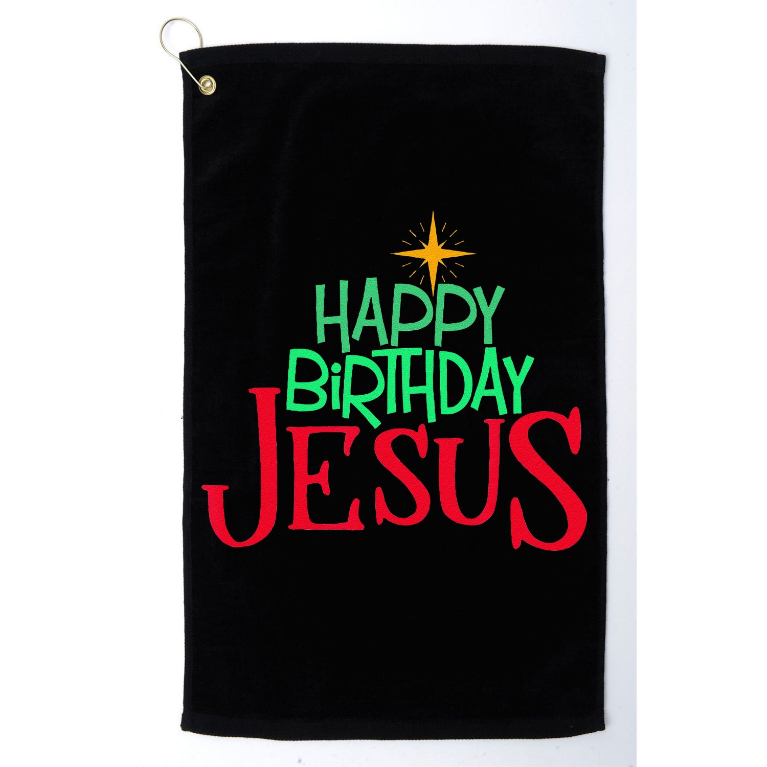 Christian Christmas HAPPY BIRTHDAY JESUS Gift Golf Towel