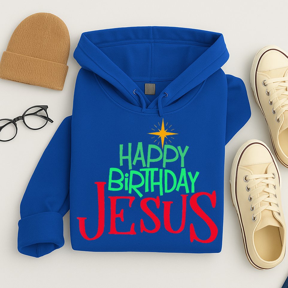 Christian Christmas HAPPY BIRTHDAY JESUS Gift Hoodie