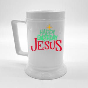 Christian Christmas HAPPY BIRTHDAY JESUS Gift Beer Stein