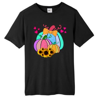 Colorful Cute Halloween Sunflower Pumpkin Tall Fusion ChromaSoft Performance T-Shirt