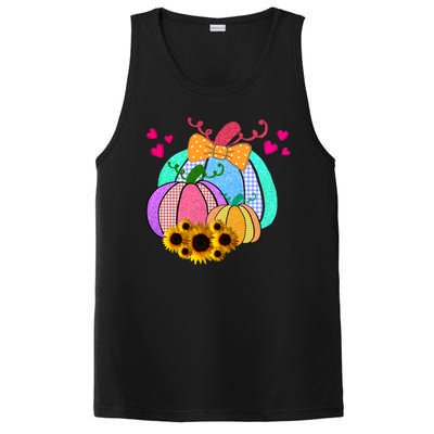 Colorful Cute Halloween Sunflower Pumpkin PosiCharge Competitor Tank