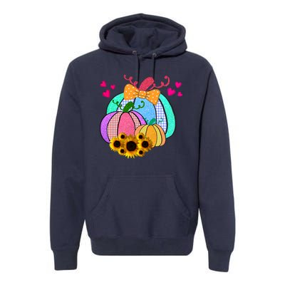 Colorful Cute Halloween Sunflower Pumpkin Premium Hoodie