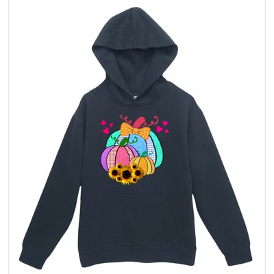 Colorful Cute Halloween Sunflower Pumpkin Urban Pullover Hoodie