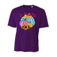 Colorful Cute Halloween Sunflower Pumpkin Performance Sprint T-Shirt