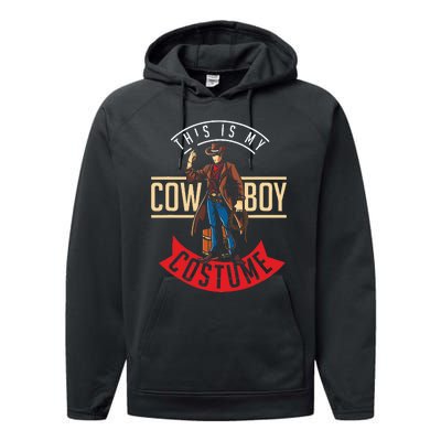 Cowboy Costume Halloween Western Gift Idea Cowboy Performance Fleece Hoodie