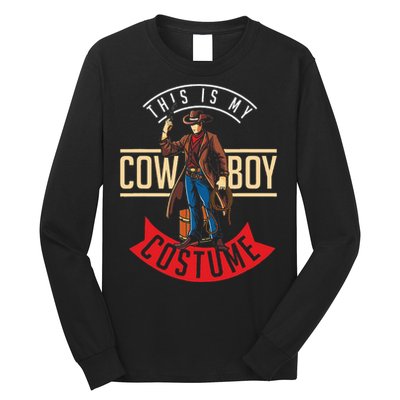 Cowboy Costume Halloween Western Gift Idea Cowboy Long Sleeve Shirt