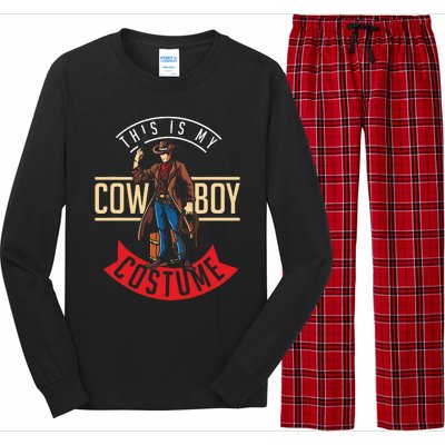 Cowboy Costume Halloween Western Gift Idea Cowboy Long Sleeve Pajama Set