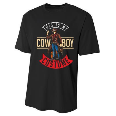 Cowboy Costume Halloween Western Gift Idea Cowboy Performance Sprint T-Shirt