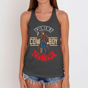 Cowboy Costume Halloween Western Gift Idea Cowboy Women's Knotted Racerback Tank