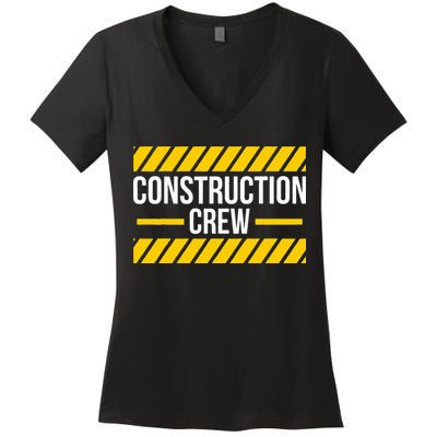 Construction Crew & Highway Worker Women's V-Neck T-Shirt