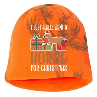 Cute Christmas Horse I Want A Horse Gift Kati - Camo Knit Beanie